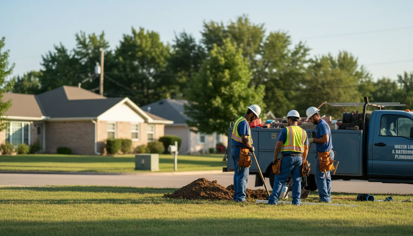 Residential water line and bathroom plumbing service in New Pine Creek, OR